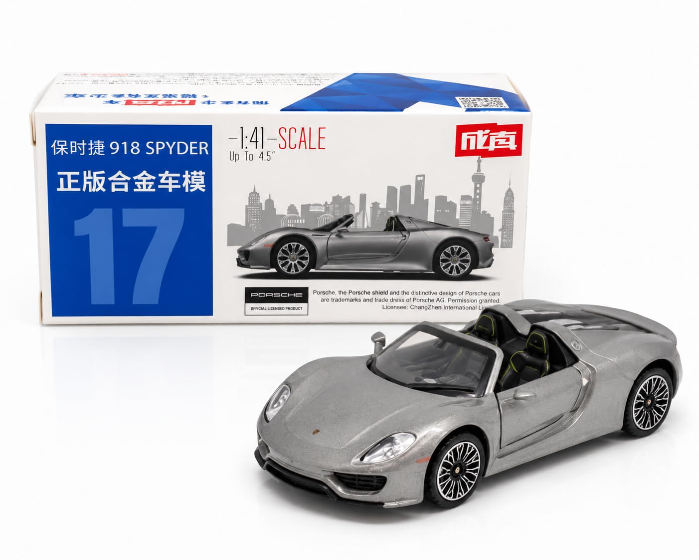 Wizplex MSZ Porsche 918 Spyder 1:43 Scale Officially Licensed Die